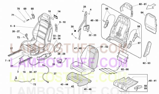 LAMBORGHINI GALLARDO RH POWER SEAT CONTROL SWITCH 4E0959766 NEW LAMBORGHINI GALLARDO RH POWER SEAT CONTROL SWITCH 4E0959766 NEW